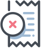 Receipt Declined icon