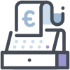 Caixa registradora Euro icon