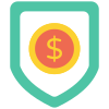 Money shield icon