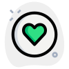 Heart shape logotype for smartwatches for measuring pulse rate icon