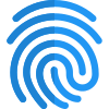 Finger scan feature on smartphone and secure devices icon