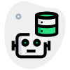 Database of robotic machine learning Technology language icon