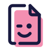 Winking Document icon