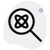 Find the structure through a magnifying glass icon