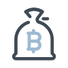 Bolsa de dinero Bitcoin icon
