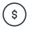 US-Dollar eingekreist icon