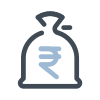 Rupee della borsa dei soldi icon