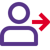 Public direction arrow towards right direction signage icon