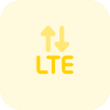 LTE generation phone and internet connectivity logotype icon