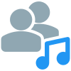Single music played by users on a chat messenger icon