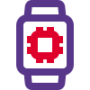 Powerful processor embedded into Smartwatch system layout icon