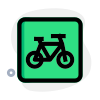 Bicycle lane sign on a road for safety of the pedestrian icon