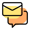 Online mail conversation icon