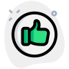 Like or thumbs up gesture isolated on a white background icon