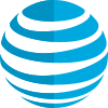 AT&T an american cellular network and internet company icon