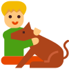Kid Hugging Dog icon