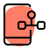 Algorithm flowchart diagram of a mobile phone icon