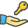 Hand Holding Key icon