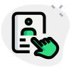 Online access of employee id - touch screen icon