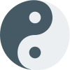 Yin Yang a concept of dualism in ancient Chinese philosophy icon