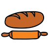 Bread and Rolling Pin icon