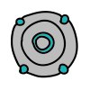 Round Digital Speaker icon