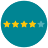 Four Stars of Five Stars icon