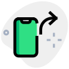 Message forward sign from smartphone instant messenger icon