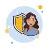 Lady With a Security Shield icon