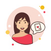 女孩和玩纸牌 icon