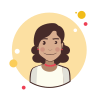 Brown Curly Hair Lady With Red Earrings icon