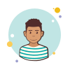 Man in Striped Shirt icon