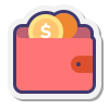 Carteira de moedas icon