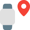 Modern smartwatch with inbuilt gps functionality - location pin icon