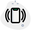Smartphone ringing forming the wave pattern layout icon