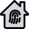 Modern Smart home door access with finger authentication icon