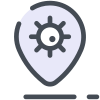 Coronavirus-Krankenhaus-Karten-Pin icon