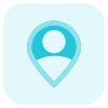 Map location pin for user working remotely icon