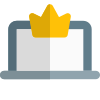 Membership crown badge for laptop online member icon