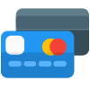 Credit card payment for shopping at mall with easy EMI plans icon