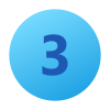 3 en círculo icon