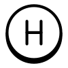 Circled H icon