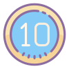 10 в круге icon