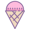 Cono gelato rosa icon