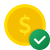 Chèque dollar icon