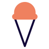 Ice cream cone store and other dessert items icon