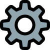 Tooth gear setting logo in computer operating system icon