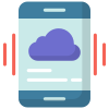 cercle-de-conception-plate-externe-Cloud-Phone-cloud-computing icon