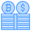 Bitcoin and Dollar icon