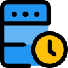 File transfer queue time for processing on server icon